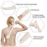 3 in 1 Bath Sponge Brush Set for Shower, 19" Long Handled Shower Brush, Shower Sponge and Pumice V1370-AZ4-07058