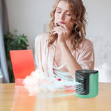 Quiet Portable Water-Cooled Fan, Quick Top Refill, Desktop Air Cooler for Home Dorm Desk V1369-AZ3-W-10400