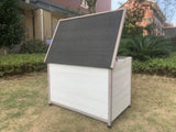 YES4PETS XL Timber Pet Dog Kennel House Puppy Wooden Timber Cabin With Stripe White V278-DK-11676-WHITE
