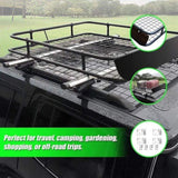 Universal Roof Rack Basket - Car Luggage Carrier Steel Cage Vehicle Cargo V63-831441