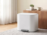 Cefito 20L Trash Bin Steel Pedal Bins Soft Close Kitchen Rubbish Waste Can White RB-20L-1C-WH