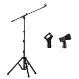 Universal Metal Mic Stand with Adjustable Height and Mic Clips V1263-JX-6989