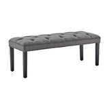 Cate Button-Tufted Upholstered Bench by Sarantino - Dark Grey BCH-438-DGY