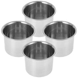 Set of 4 Stainless Steel Seasoning Containers with Handles for Spices, Condiments, and Kitchen Use V1366-AZ2-W-20367
