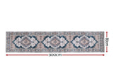Artiss 80 x 300 cm Washable Runner Area Rug No Hard Glue Quilt-Like Soft for Home Decor, 0.5cm FLR-4857-80X300-BL