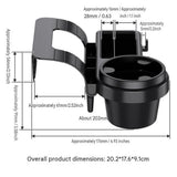 2 pack 4-in-1 Car Window Cup Holder and Phone Mount - Adjustable Dashboard Storage Organizer with V888-ELOSUNG56324