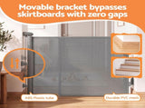 Keezi Retractable Gate Baby Gate Pet Safety Fence Extends up to 400cm Grey SG-400X86-GR