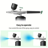 Black Portable Wireless Airbrush Kit, Versatile for Nail Art, Painting, Makeup, and Model Making V1232-MJYSPJ001
