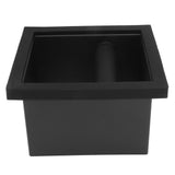 Coffee Ground Knock Box Square Bottomless Black Rubber PTFE Steel Residue Box for Cafe V1294-YM0626-3118230004311