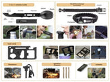 Survival Tool Kit-Piece Emergency Kit Outdoor Survival First Aid Kit Larger - army green - Size V1102-108-70530-ARM-43-PIECESET