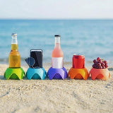 10 Piece Plastic Beach Cup Holders Multicolor V1237-ZY-818-279