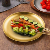 SOGA 20cm Premium Gold Grilling Plate Durable Heat Resistant, Perfect for BBQs and Outdoor Cooking VICPLATE59