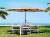 Instahut 3m Outdoor Umbrella w/Base Pole Tilt Beach Garden Patio Beige UMB-POLE-3-TIL-BASE-BG