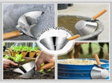 Galvanized Steel Bucket Scoop Wood Handle Strong Heavy Duty Rust Bucket Scoop for Construction V1366-AZ2-W-22034
