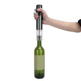 Electric Wine Bottle Opener Automatic Corkscrew W/Foil Cutter Pourer Vacuum StopperSilver Gray V1294-YM0718-3118200270812