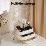 Embellir Makeup Case Portable Cosmetic Organizer Storage Box Jewellery Holder CASE-STAND-PLS-3LAYER-WH