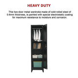 Single-Door Metal Tall Cabinet Shelf Storage for Home Office Gym V63-844461