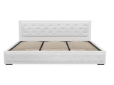 Artiss Bed Frame King Size Gas Lift White TIYO CARDIFF-BEDROOMSUITE-34CM-K
