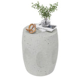 Heavy Duty Concrete Side Table Modern Decorative Garden Stool Patio End Table V767-JJ-ZZ981-G1