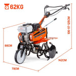 PLANTCRAFT 7.0HP Cultivator Tiller Plough Self-Propelled Rotary Rototiller V219-TLRPTLBMRAS77