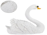 Resin Simulation Floating White Swan Figurine Ornament for Landscape Yard Gardening Decoration V1294-YM0901-3111200121111