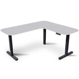 FORTIA Corner Standing Desk, 160x140cm, 72-118cm Sit to Stand Up Electric Height Adjustable, White V219-ADKCORFOR1WTKA