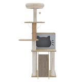 Pawz Cat Tree Tower Scratcher Wood Condo House 120cm PT1270-BG