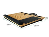 CARLA HOME Bamboo Laptop Lap Desk with Cushion and Angle Adjustable for Office and Home LSB-36067