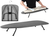 Foldable Tabletop Ironing Board with Hook, Small Ironing Board with Heat Resistant Cover, Carbon V1369-AZ3-W-08598