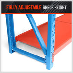 2mx2m Steel Racks Shelves Garage Storage Warehouse Tyre Shelving 1000 Capacity V465-5332