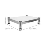 Kitchen Storage Rack Stainless Steel Silver for Induction Cooker V1366-AZ2-W-19325