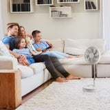 VEVOR 12 Inch Foldable Oscillating Standing Fan with Remote Control, 4 Speed Adjustable Portable V952-CDFS12YCSSSF9DA1CV9