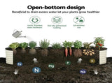 Green Fingers Oval Raised Garden Bed Galvanised Planter Box Rust Resistant 240x60x45cm White GB-OVAL-2406045-WH
