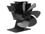 6 Blades Heat Powered Stove Fan Self Starting High Temperature Resistant Fireplace Fan LT385 4 Black V1294-YM3113220250411-0421