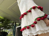 Handmade Rose Bouquet Blanket - Premium Finished Floral Nap Blanket, 113cm Diameter, 52 Flowers V888-ELOSUNG28386