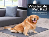 2pcs Grey Leaf Print Pet Pad, Size XL V1221-XM-CWD-020