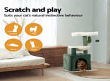 i.Pet Cat Tree 78cm Scratching Post Tower Scratcher Wood Condo House Bed Toys Green PET-CAT-APS013-GN