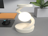 White Modern Levitating LED Desk Lamp with Wireless Phone Charger - Spiral Design Atmosphere Light V888-ELOSUNG24985