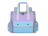 Blue And Purple Portable Pet Carrier Backpack - Spacious, Breathable, Travel-Friendly for Cats V888-ELOSUNG21975