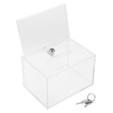 Acrylic Six-sided Voting Box with Lock for Office Fundraising V1366-AZ2-W-22822