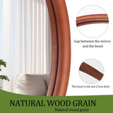 Large Wooden Frame Wall Mirror - Entryway & Hall Decor V767-YSJ-X112L-V1