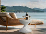 Hourglass Shaped Lightweight Concrete Sofa Side Table Bedside Table Nightstand V767-JJ-XZ1626