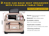Car Back Seat Organizer with Foldable Table Tray Universal Rear Seat Storage Bag, Multi-Pocket V1107-CS-QCZYKBSNDM