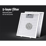 Devanti 900mm Range Hood 90cm Rangehood Glass Canopy RH-D-V71-MC-90