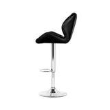 Artiss 4x Bar Stools Gas Lift Padded Leather Black BA-K-717A-BKX4