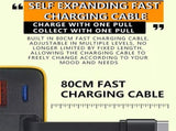 3 in 1, Scalable 80w Max Fast Module with Type-C Cable and 2 USB Ports, Tobre 3 in 1 V1366-AZ2-W-11369