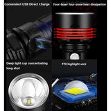 30000-100000 Lumen High Power LED Flashlight Waterproof Ultra Bright, 3 Modes High Brightness Usb V1188-MS-227-2565