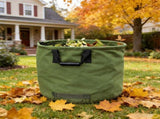 30 Gallon Canvas Leaf Bag Heavy Duty Yard Waste Tote with Rubber Grip Handles for Outdoor Clean Up V1369-AZ3-W-11148