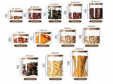 Oversize Airtight Glass Canister With Bamboo Lid, Moisture Proof Kitchen Organizer Jar, 10cm*30cm, V1221-XM-LB2663-GM103