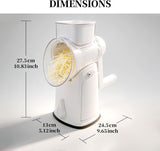 Rotary Cheese Grater Hand Crank - Cheese Shredder with 5 Blades & Storage Room, Easy to Clean, V1258-DP02-I-0005